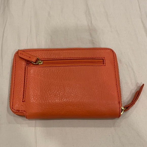 NEW fossil wallet in orange - lots of card slots! - Picture 3 of 8
